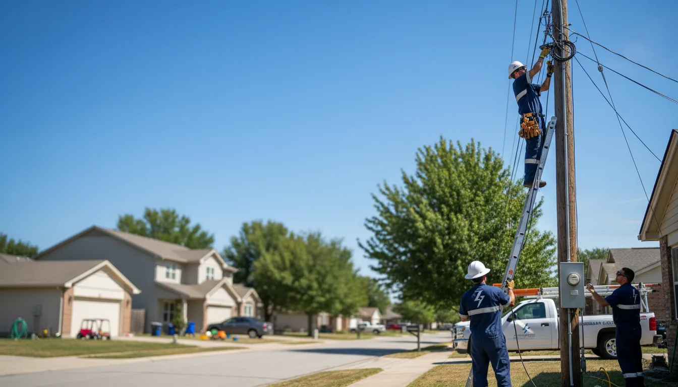 Residential electrician providing installation services in Olympia Fields, IL